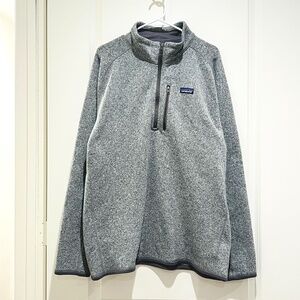 Patagonia Better Sweater Quarter Zip Fleece Sweater Pullover Jacket Grey XXL